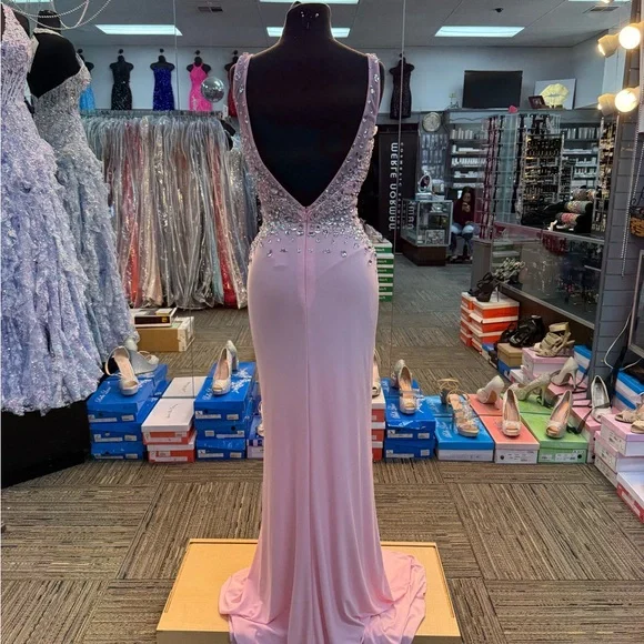 MAC DUGGAL SZ-4 10006M LIGHT PINK PROM/FORMAL/PAGENT - Picture 4 of 7